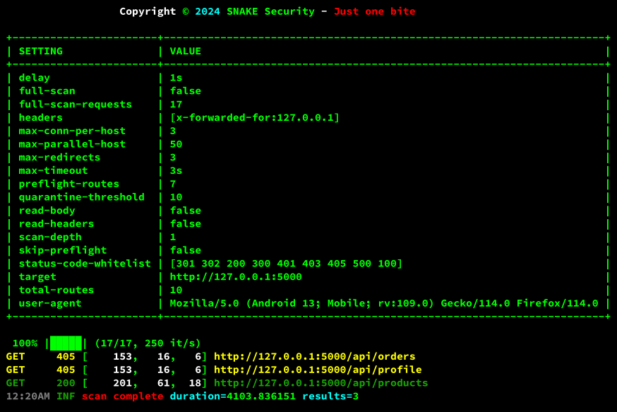 Shadow-Spotter Brute Command Output